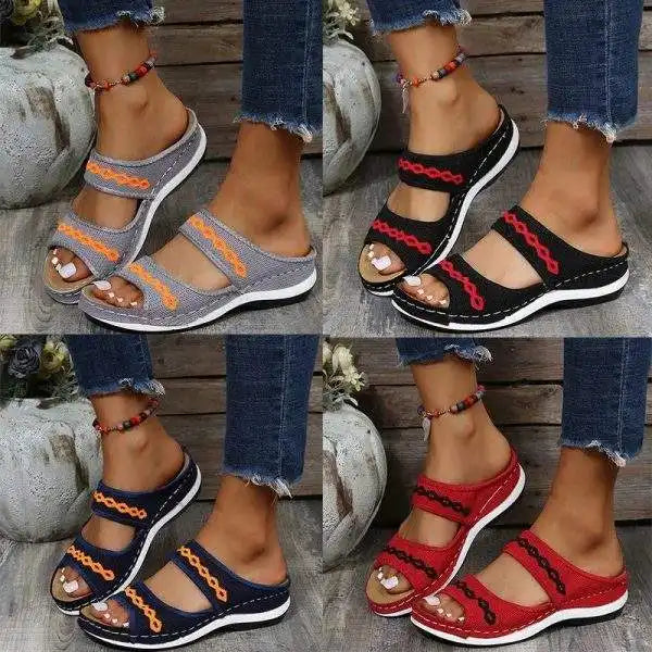 2025 Orthopedic Cross Sandals with Arch Support for Diabetic Walkers