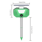 Outdoor Solar Waterproof Ultrasonic Animal Repeller – LED Bird Repellent Device to Deter Squirrels, Wild Boars, Snakes, Birds, Foxes, and Bats