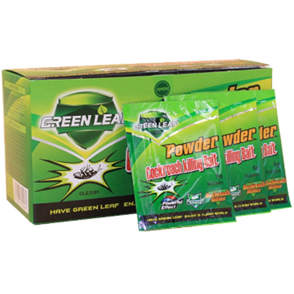 20-100 Packs Green Leaf Pest Control Powder Cockroach Killer Bait Repeller