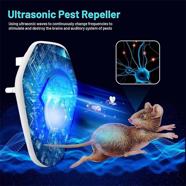 Ultrasonic Pest Repeller Plug-In, Powerful Electronic Repellent for Mice, Insects, Spiders, Ants, Roaches & Rodents, Wide-Range Indoor Pest Control
